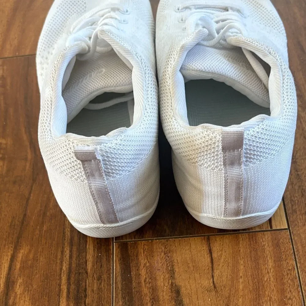 White Knit Cheerleading Sneakers